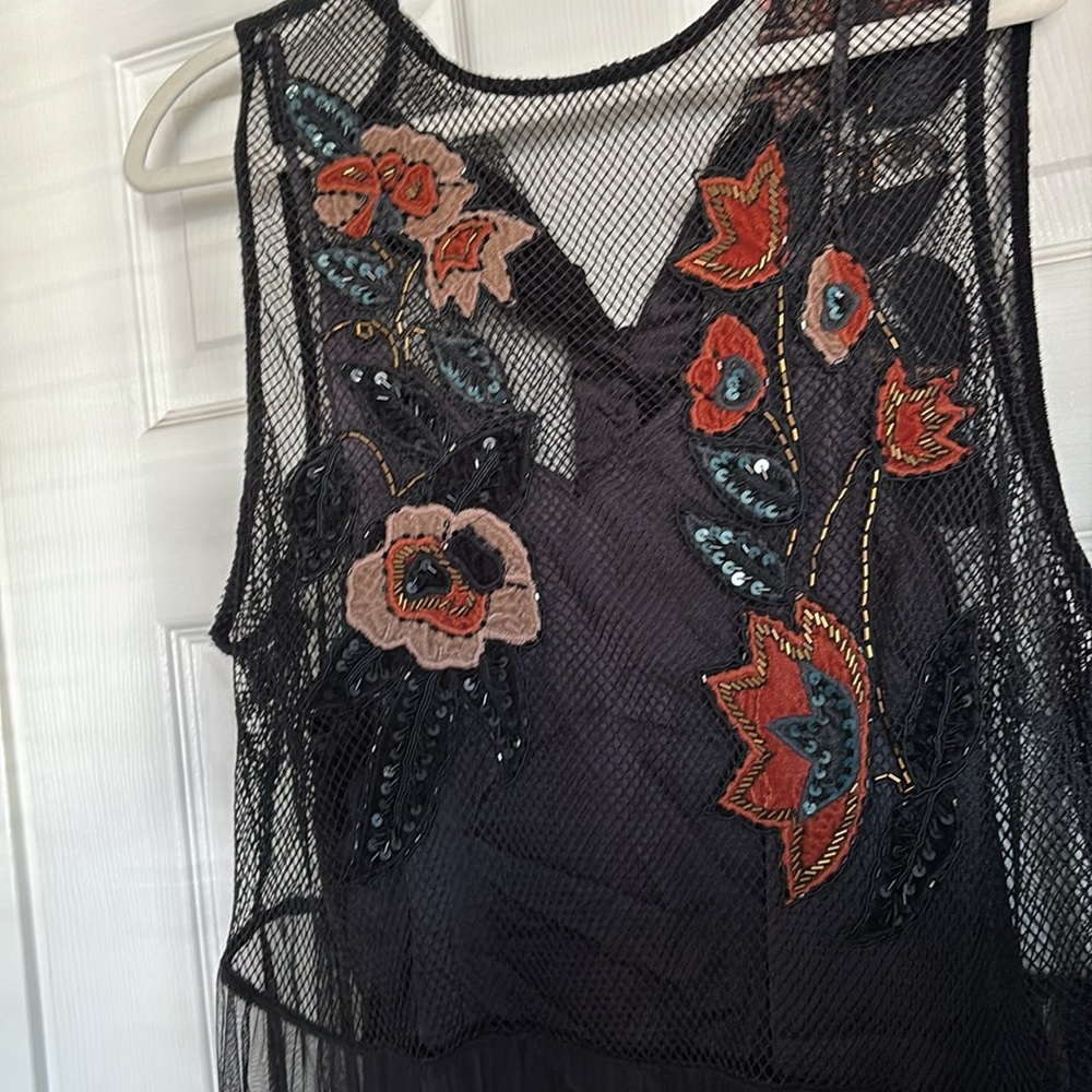 Anthropologie Not So Serious by Pallavi Mohan Midnight Garden Maxi Dress - Picture 12 of 14
